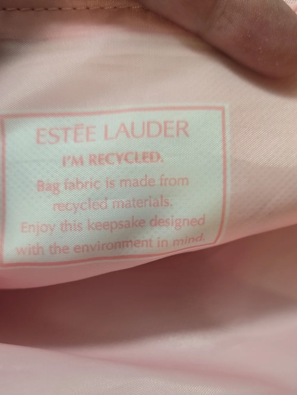 Estee Lauder Red Floral Cosmetic Pouch with Purple & Orange Blooms NWOT